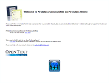Tablet Screenshot of communities.firstclass.com